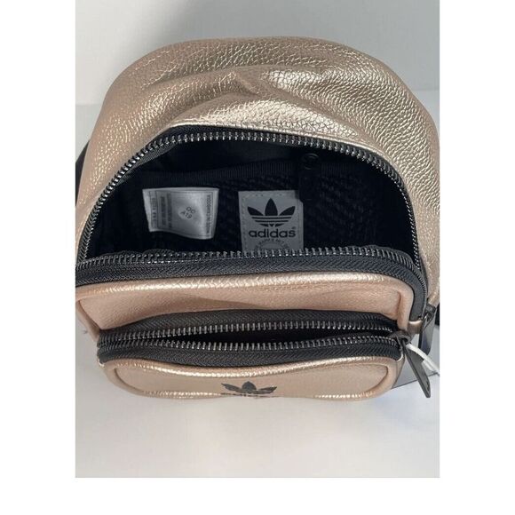 Adidas Originals CM3811 Mini PU Leather Backpack Light Rose Gold Pink New - Picture 4 of 13